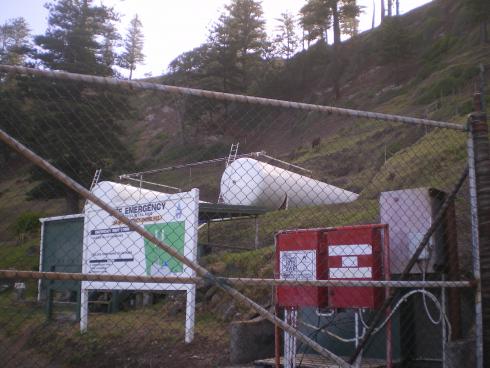These are the gas storeage tanks for the entire Island.