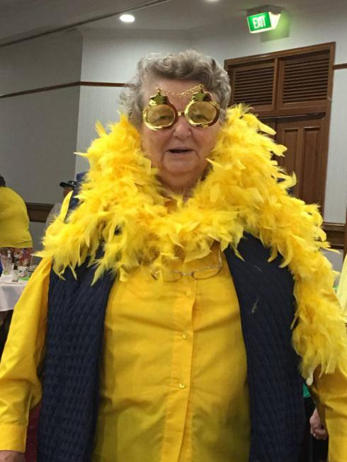 At the Northern Region dinner at Gladstone in 2016 we were representing Aust at Rio. Here is me in all yellow.